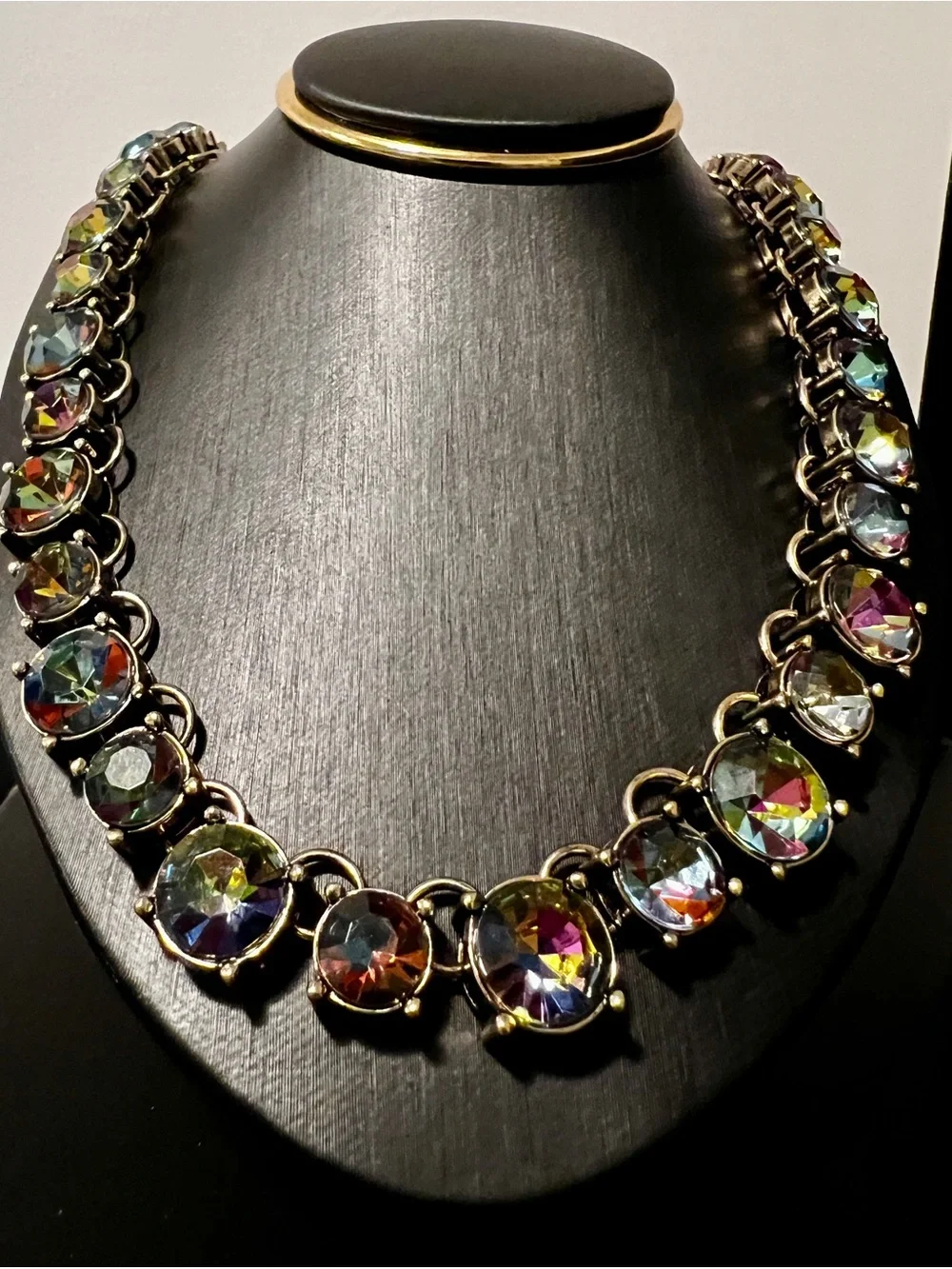 ATG - Volcano Aurora Borealis Crystal Statement Necklace